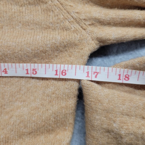 Aerie Wool Alpaca Cardigan Sweater Women's Small Tan Beige Brown Front-Button - Picture 8 of 10